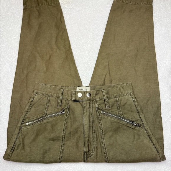 Women’s FRAME size 28 Olive Cargo Pants - Picture 2 of 4